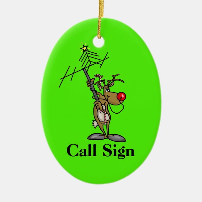 Antena que acciona de Rudolph con el ornamento de (Frente)