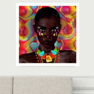 "antepasados" hermosa mujer negra poster