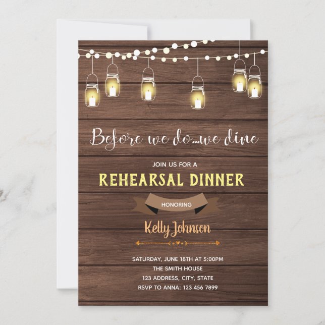 Antes de hacerlo cenamos la invitación (Anverso)