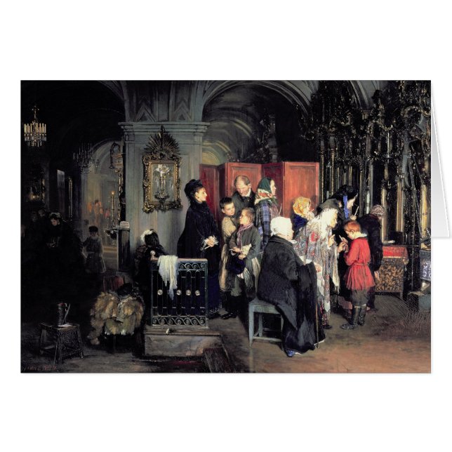 Antes de la confesión, 1877 (Anverso (Horizontal))