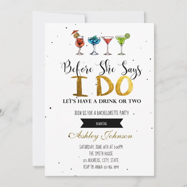 Antes de que ella diga que hago una invitación a l (Anverso)