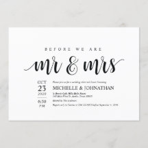 Antes de que seamos tarjeta de Sr. y de señora