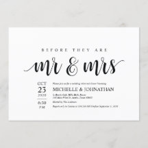 Antes de que sean invitaciones del Sr. y de la Sra