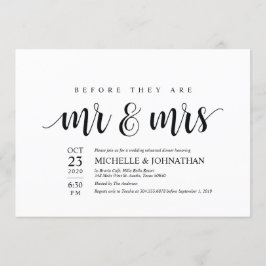 Antes de que sean invitaciones del Sr. y de la Sra