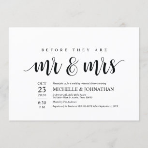Antes de que sean invitaciones del Sr. y de la Sra