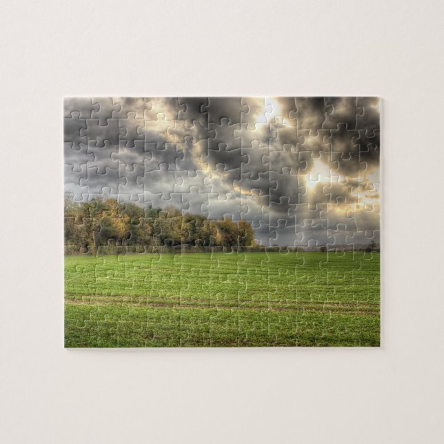 Antes del rompecabezas del campo de la lluvia (Horizontal)
