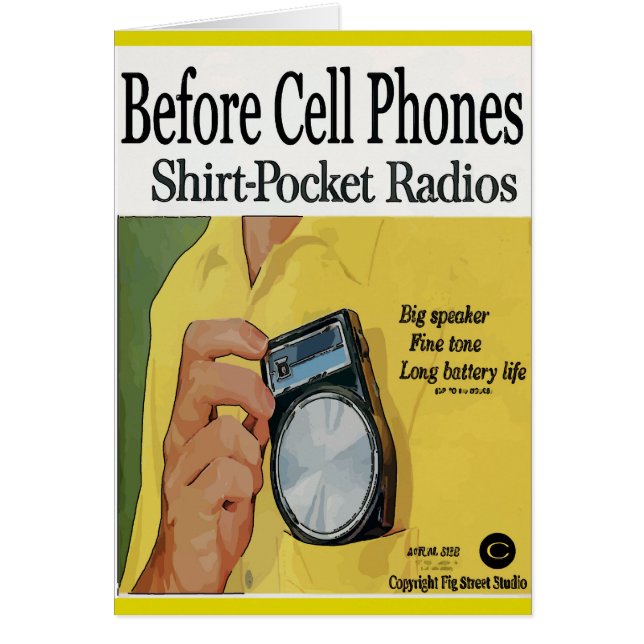 Antes del teléfono celular, radios de transistores (Frente)