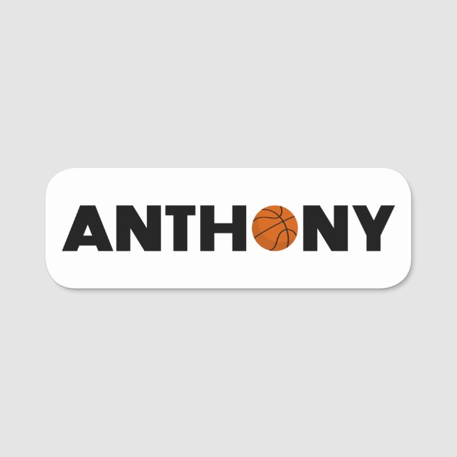 Anthony Basketball Name Etiqueta (Anverso)