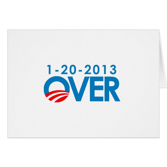 Anti-Obama Bumpersticker - durante 1-20-2013 (Anverso (Horizontal))