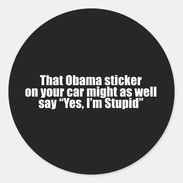 Anti-Obama - ese obama pegatina también podría dec (Anverso)