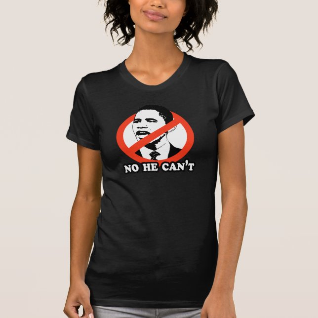 ANTI-OBAMA/NINGÚN ÉL NO PUEDE CAMISETA (Anverso)