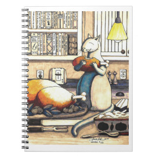 Antica en cuaderno de espiral de cocina