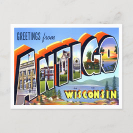 Antigo, postal de las letras grandes de la cosecha