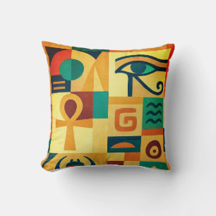 Antigua almohada geométrica egipcia - Ojo de Horus