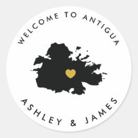 Antigua Boda bienvenida Pegatina etiqueta oro y ne