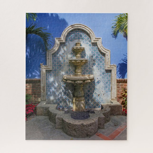 Antigua fuente mexicana de mosaico rompecabezas (Vertical)