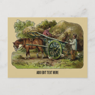 Antigua granja de vintage, Editar tarjeta de texto