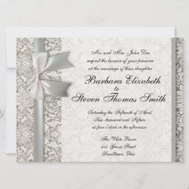 Antigua Invitación de Boda Hermosa de Encaje Perso