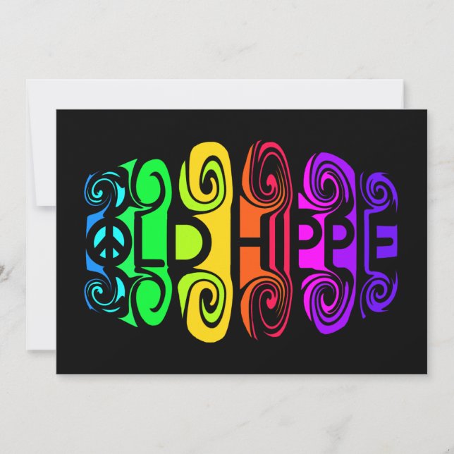 ANTIGUA invitación HIPPIE, personalizar (Anverso)