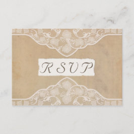 Antigua Lona, Papel y Encaje para Invitación de Bo