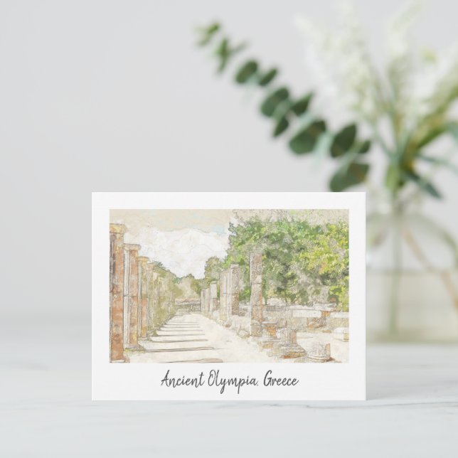 Antigua Olimpia, tarjeta postal de Grecia - Viajes (Anverso de pie)