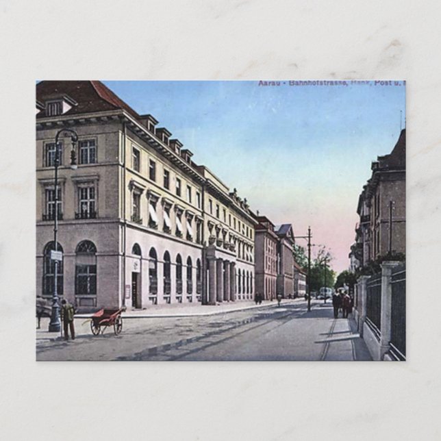Antigua postal - Aarau, Aargau, Suiza (Anverso)