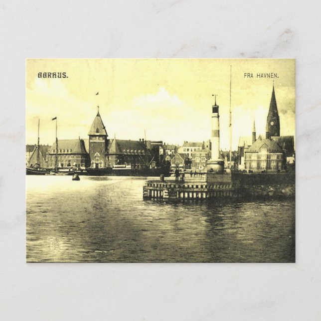 Antigua postal - Aarhus, Dinamarca (Anverso)