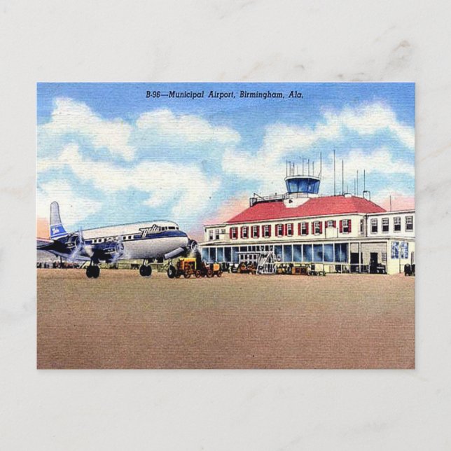 Antigua postal - Aeropuerto, Birmingham, Alabama (Anverso)