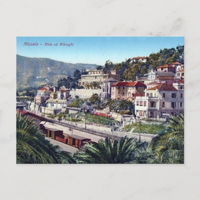Antigua postal - Alassio, Liguria, Italia (Anverso)