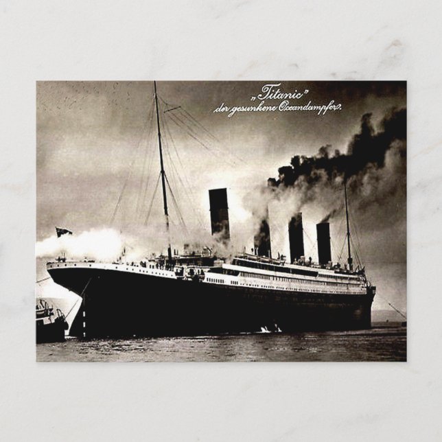 Antigua postal alemana - Titanic (Anverso)