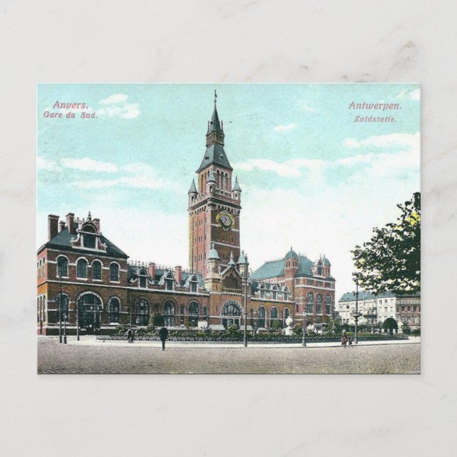 Antigua postal - Amberes/Anvers, Bélgica (Anverso)
