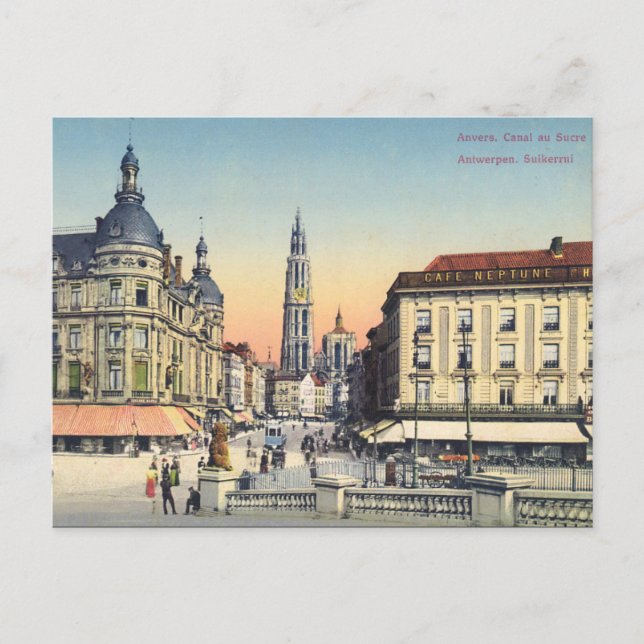 Antigua postal - Amberes/Anvers, Bélgica (Anverso)
