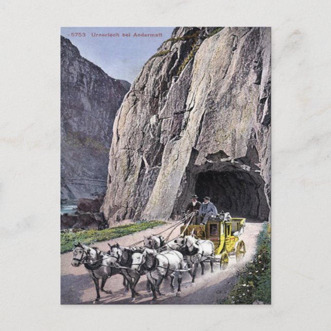 Antigua postal - Andermatt, Suiza (Anverso)