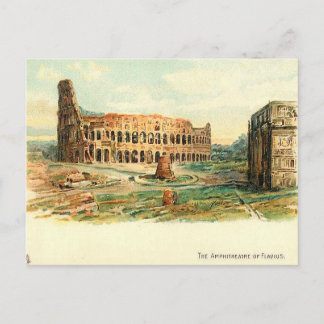 Antigua postal - Anfiteatro de Flavio, Roma