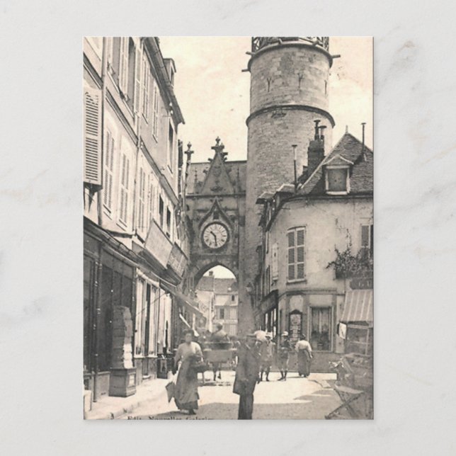 Antigua postal - Auxerre, Yonne, Francia (Anverso)