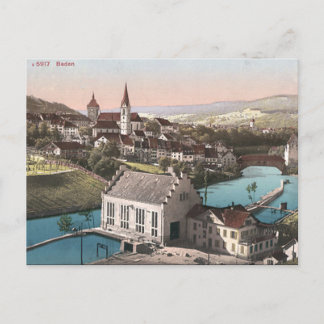 Antigua postal - Baden, Aargau, Suiza