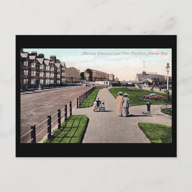 Antigua postal - Bahía de Herne, Kent (Anverso)