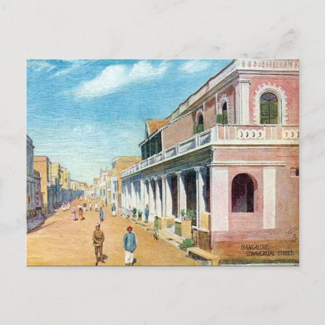 Antigua postal - Bangalore (Bengaluru), India. (Anverso)