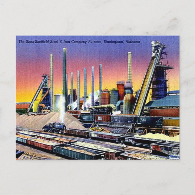 Antigua postal - Birmingham, Alabama (Anverso)