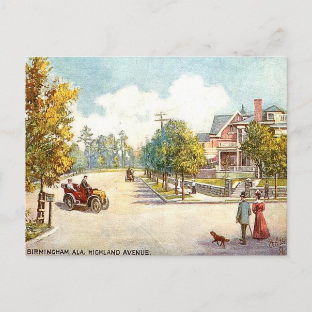 Antigua postal - Birmingham, Alabama (Anverso)