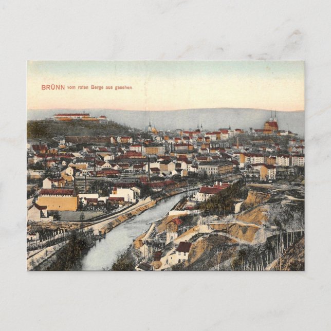 Antigua postal - Brno, República Checa (Anverso)