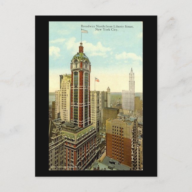 Antigua postal - Broadway, Nueva York (Anverso)