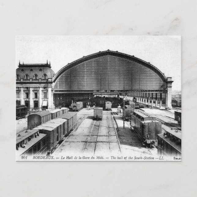 Antigua postal - Burdeos, Francia (Anverso)