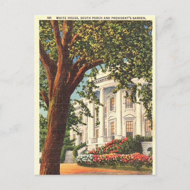 Antigua postal - Casa Blanca, Washington, DC (Anverso)