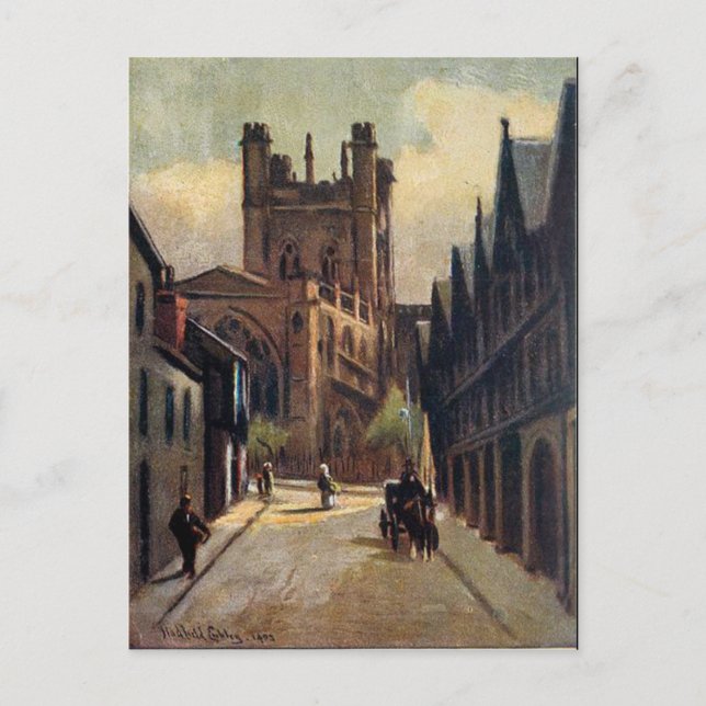 Antigua postal - Catedral de Chester (Anverso)
