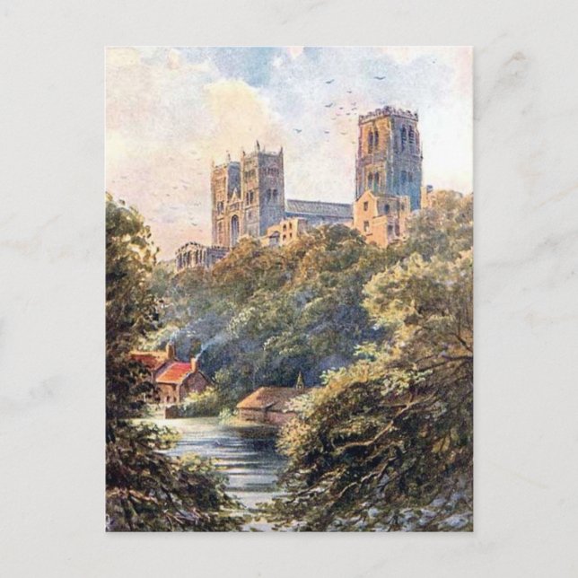 Antigua postal - Catedral de Durham (Anverso)