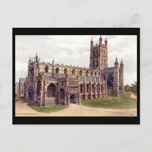 Antigua postal - Catedral de Gloucester (Anverso)