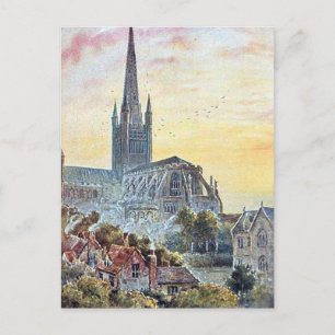Antigua postal - Catedral de Norwich, Norfolk
