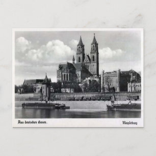 Antigua postal - Catedral, Magdeburgo, Alemania