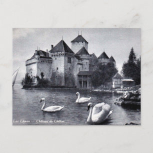 Antigua postal - Château de Chillon, Suiza